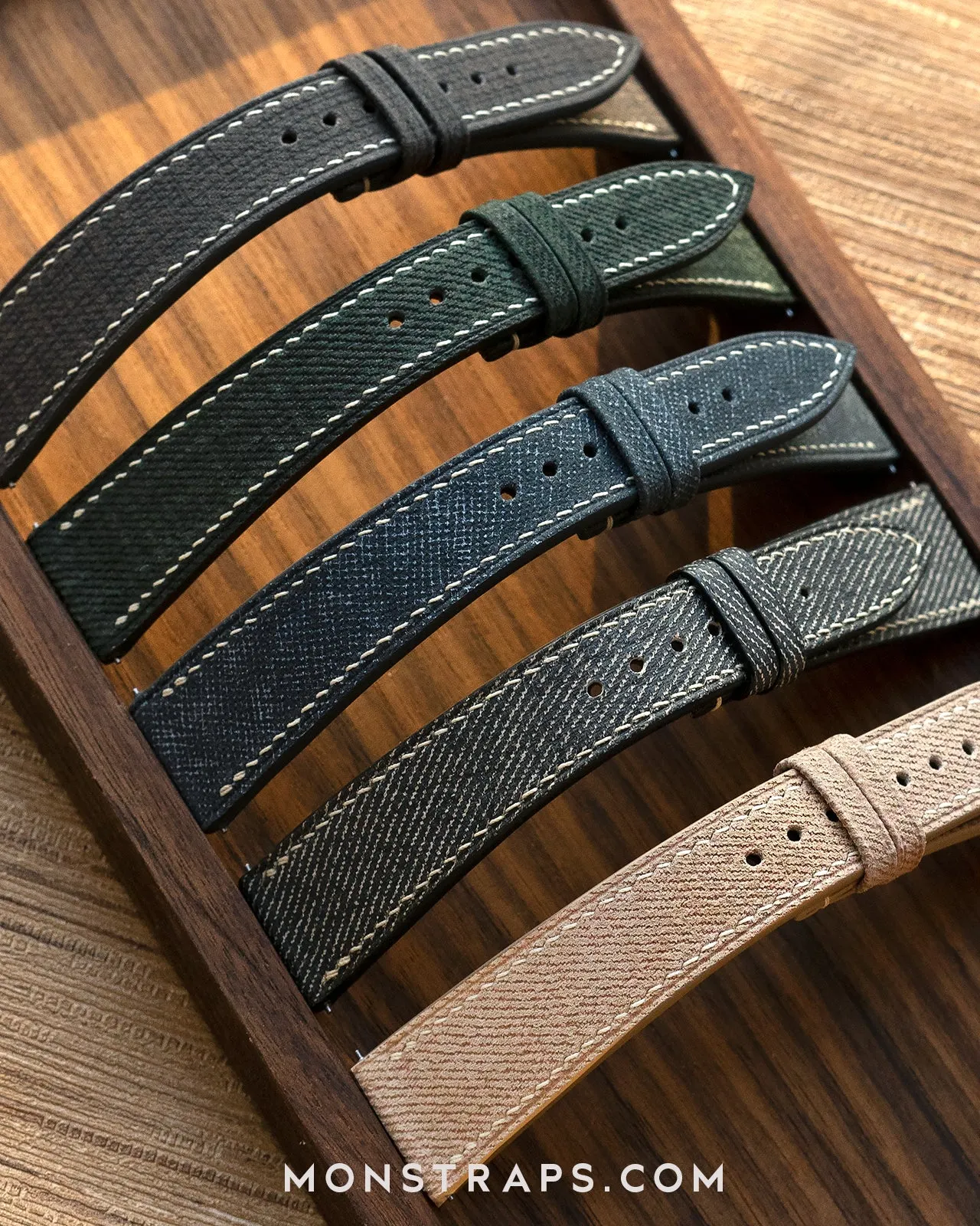 Fabric Leather Strap (Twill Grey)