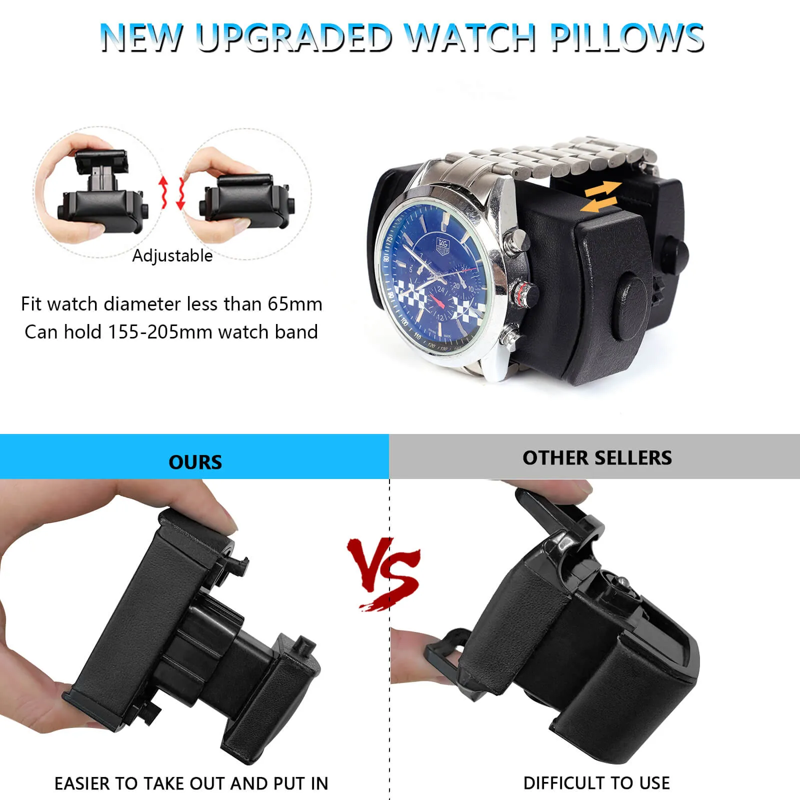 Fingerprint Unlock Watch Winder for 6 Automatic Watches Quiet Mabuchi Motors