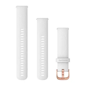Garmin Quick Release Bands 20mm White with Rose Gold Hardware (AU Version)