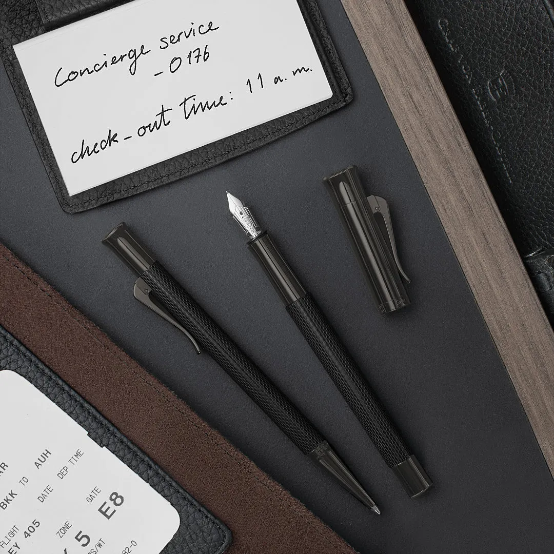 Graf von Faber-Castell Fountain Pen Guilloche - All Black