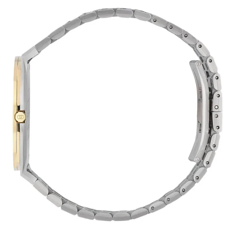 Gucci 25H Golden Brass Dial 38mm Men's Watch YA163405