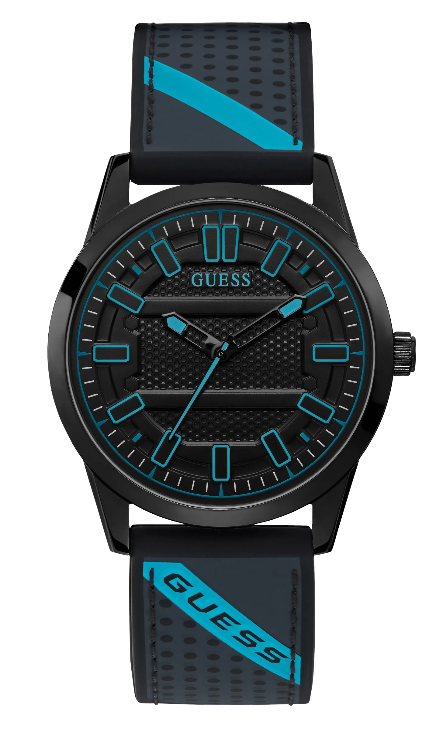Guess Men Black Dial Analog Watch - W1300G3