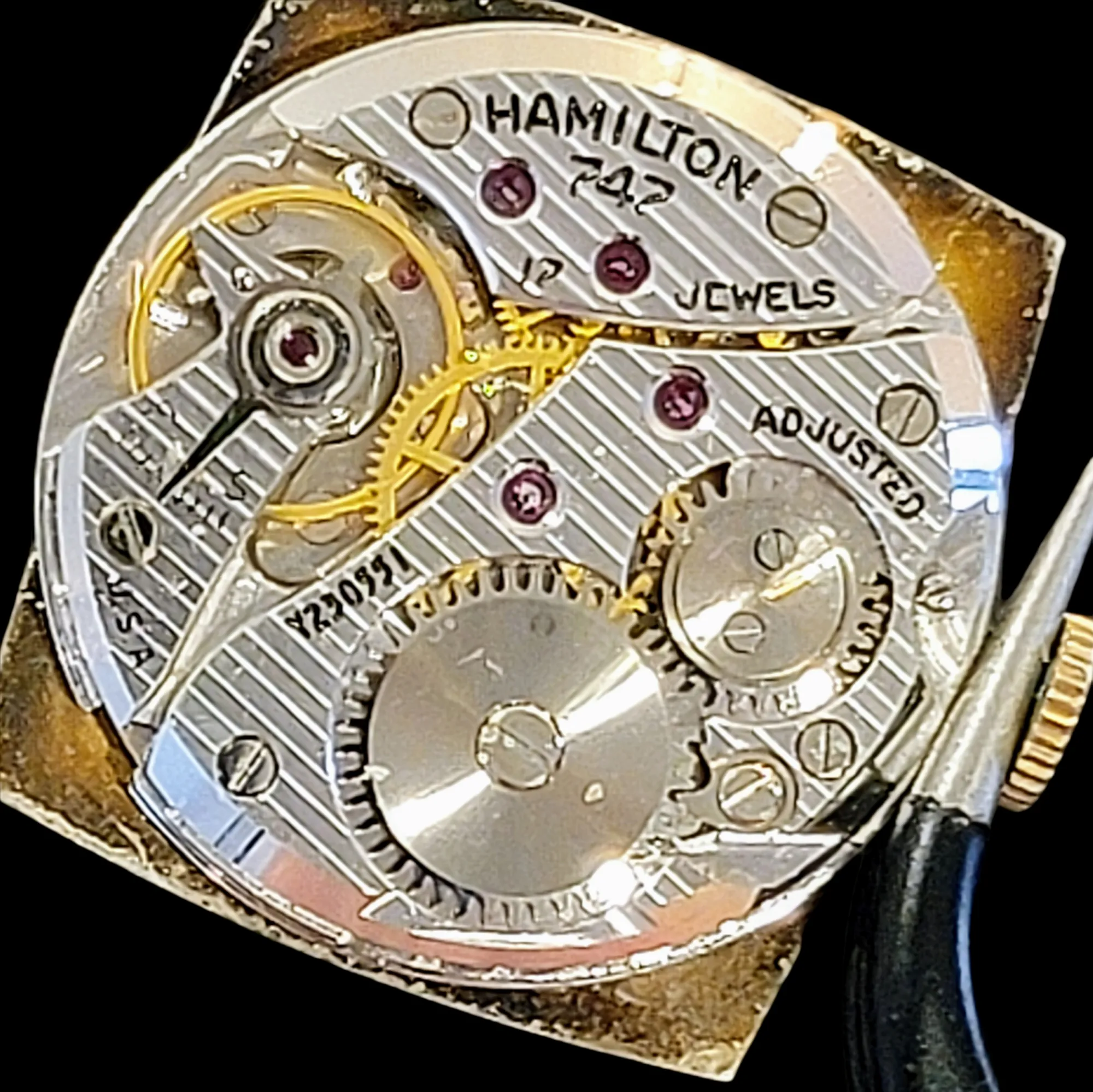 HAMILTON 1950 Dunham Watch 17 Jewels Grade 747 U.S.A. Made