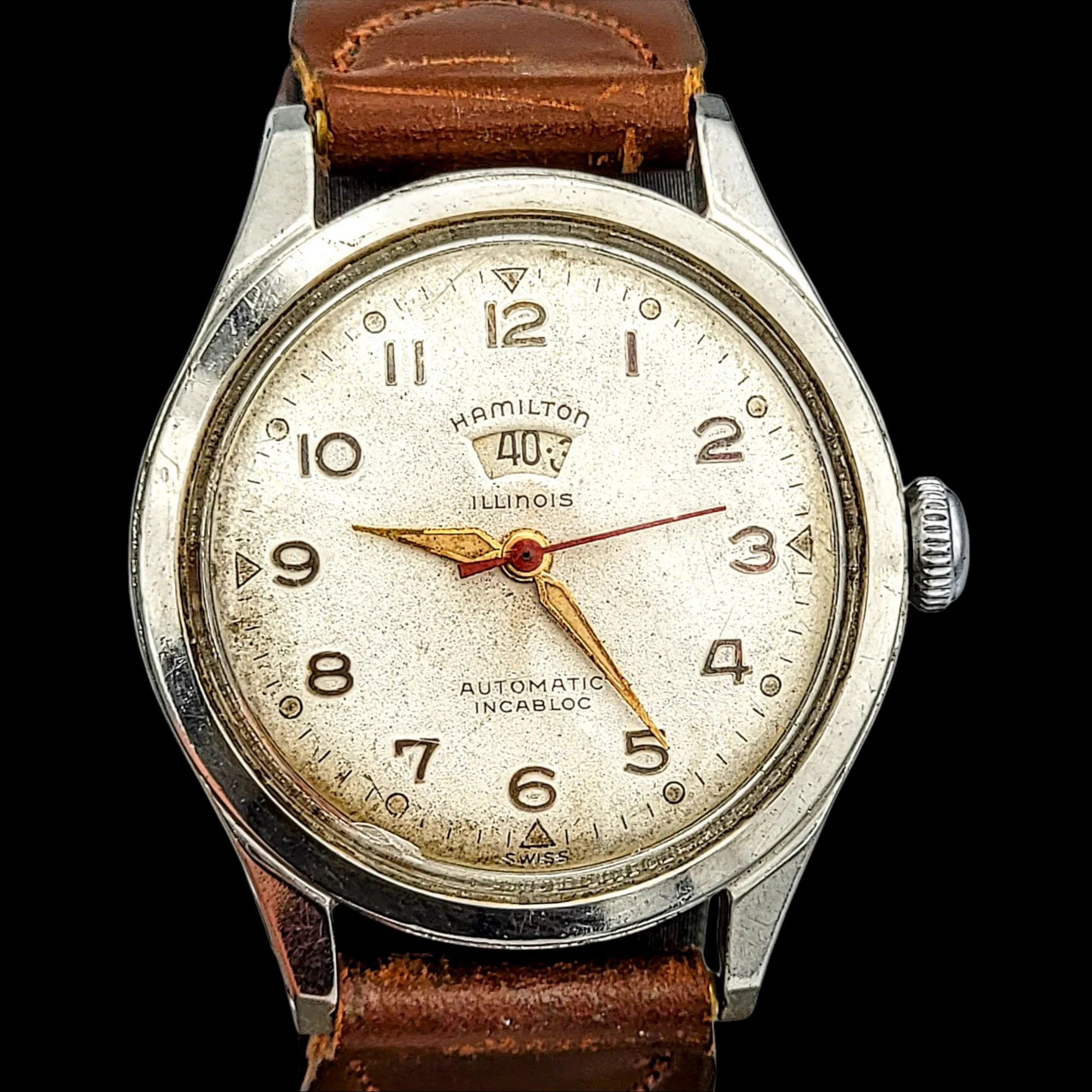 HAMILTON - ILLINOIS 1954 Signamatic B Watch Automatic ETA 1256