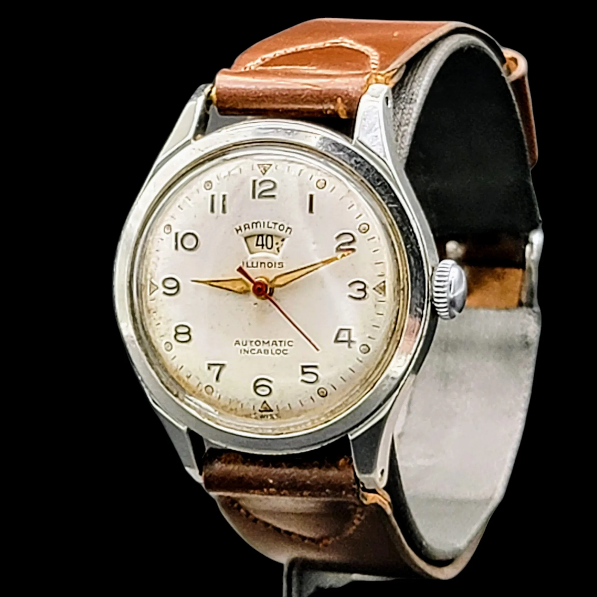 HAMILTON - ILLINOIS 1954 Signamatic B Watch Automatic ETA 1256