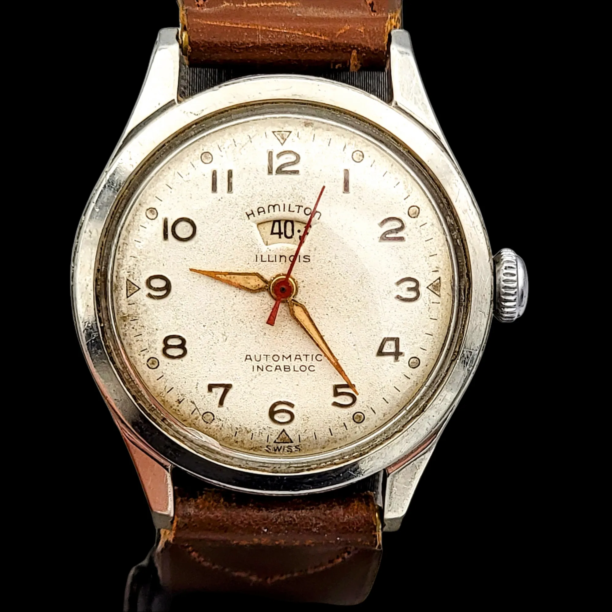 HAMILTON - ILLINOIS 1954 Signamatic B Watch Automatic ETA 1256