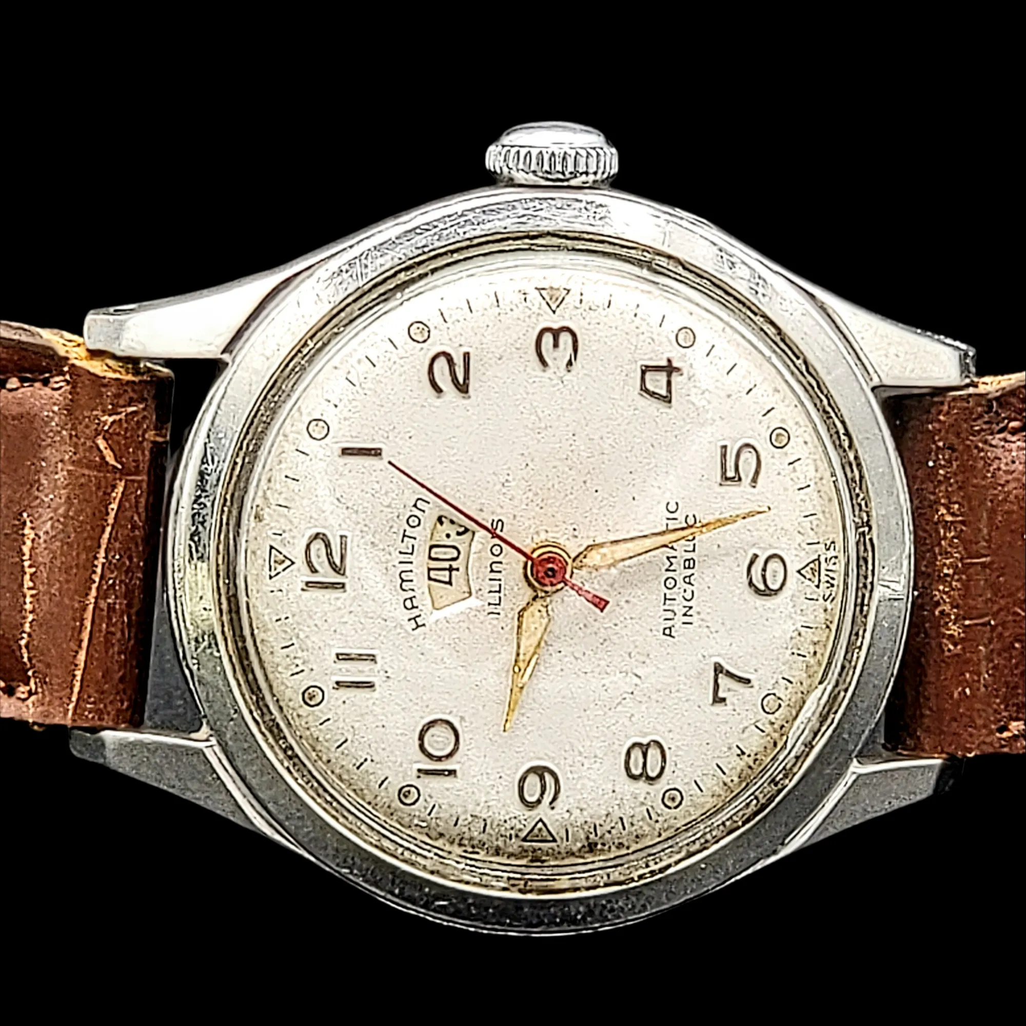 HAMILTON - ILLINOIS 1954 Signamatic B Watch Automatic ETA 1256