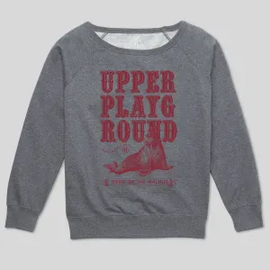 HOME OF THE WALRUS WOMEN'S SCOOP NECK SWEATSHIRT