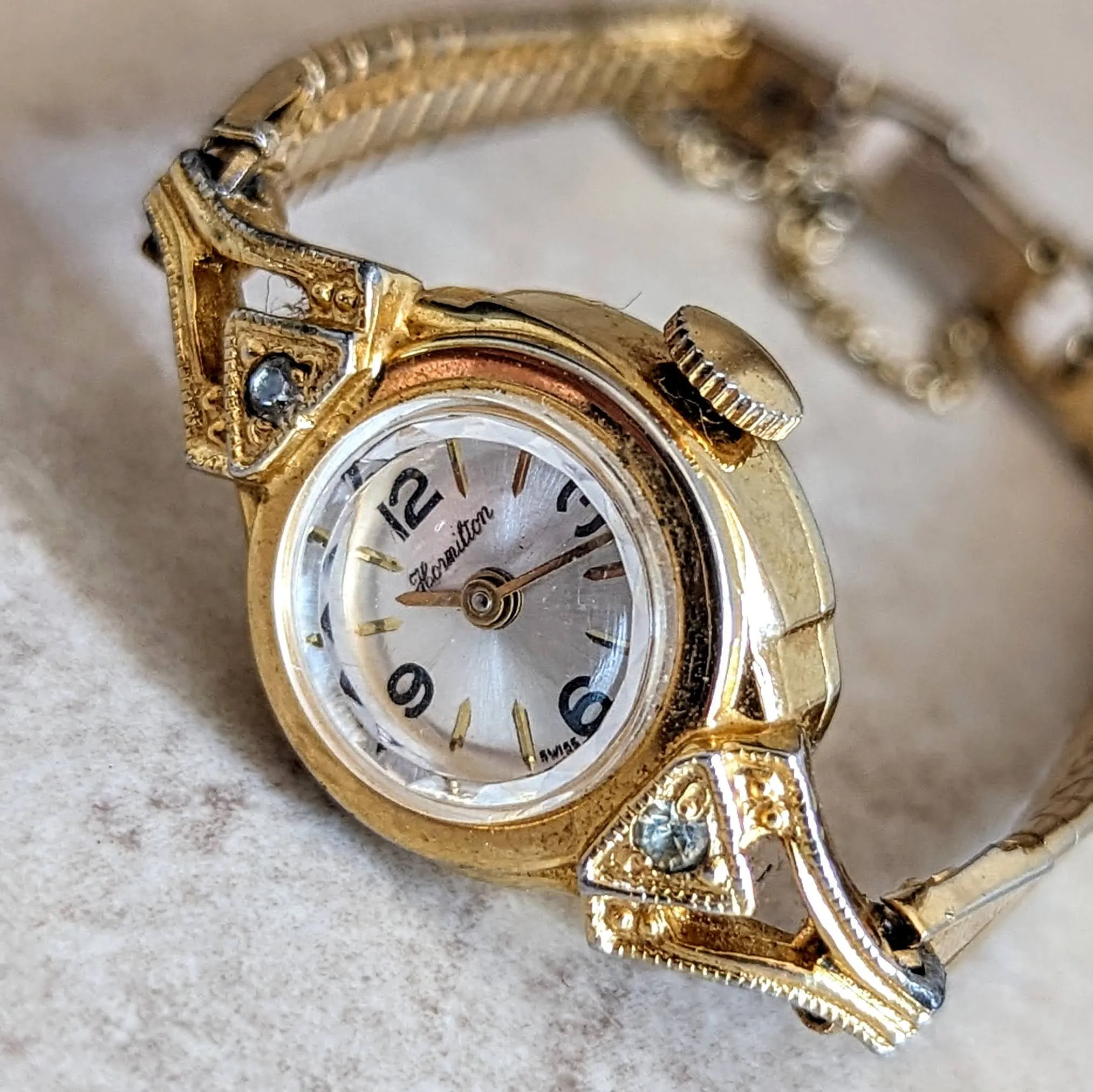 HORMILTON Ladies Cocktail Watch Cal. 5001 Swiss Made Vintage Wristwatch