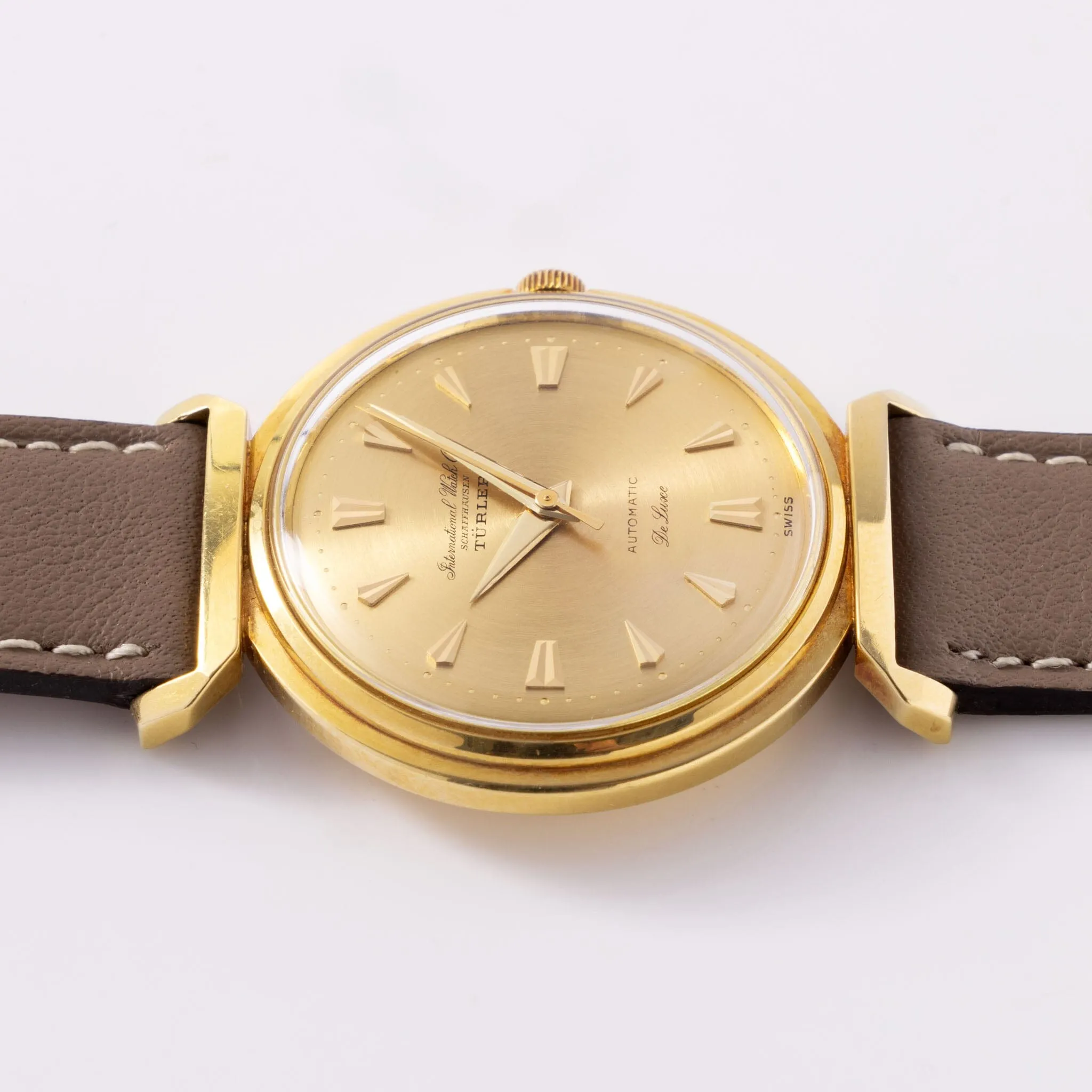 IWC Yellow Gold Dress Watch Double Signed Türler ref 600