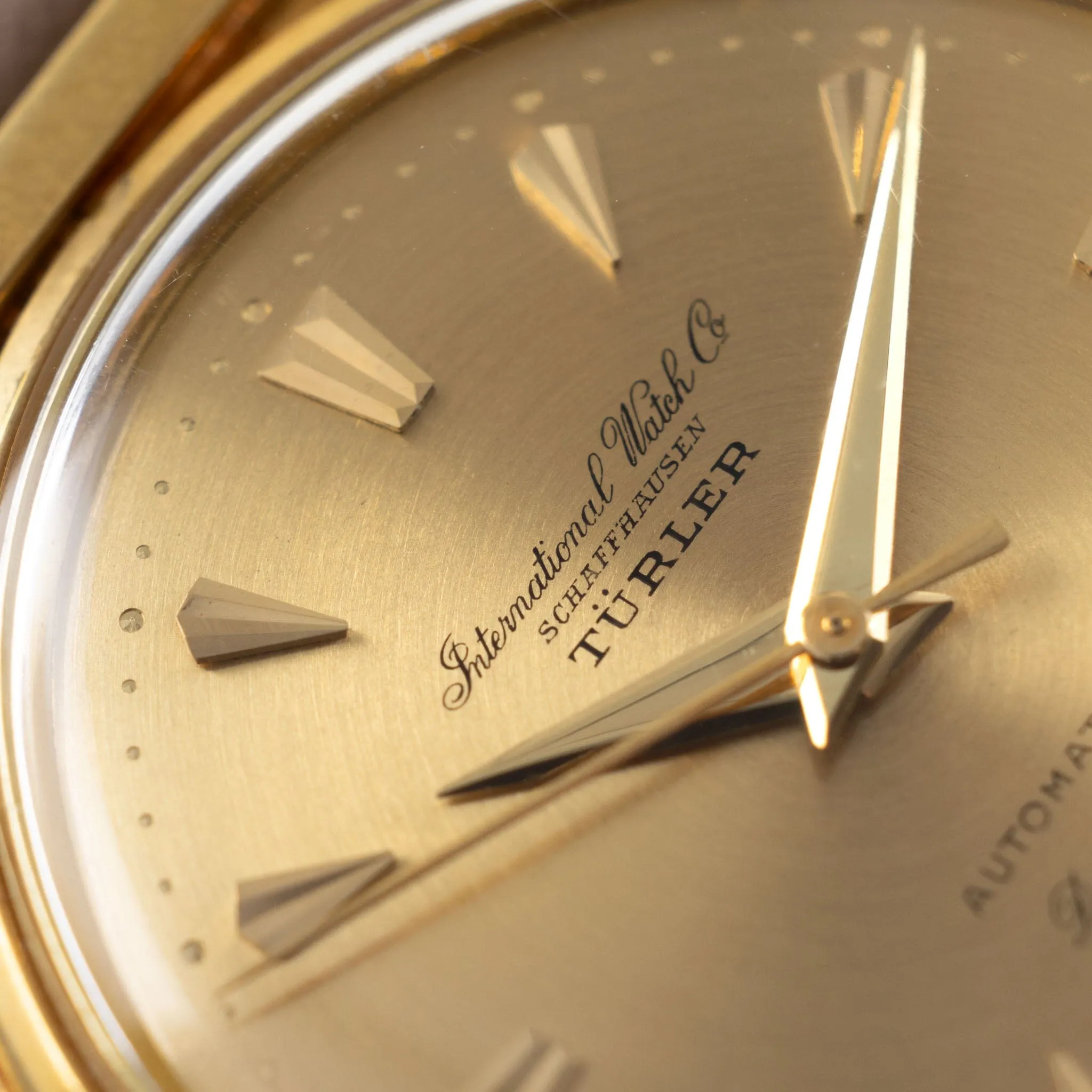IWC Yellow Gold Dress Watch Double Signed Türler ref 600