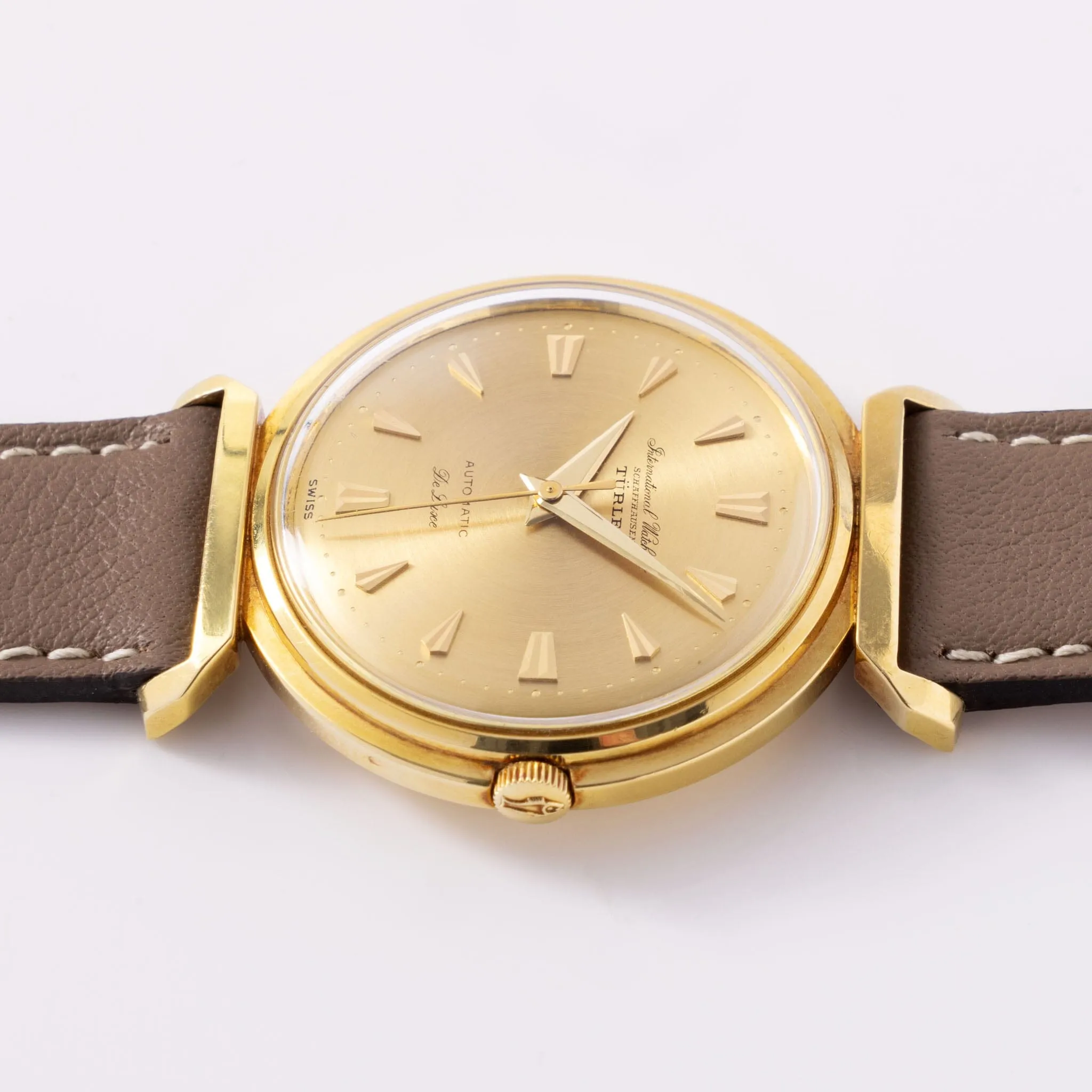 IWC Yellow Gold Dress Watch Double Signed Türler ref 600
