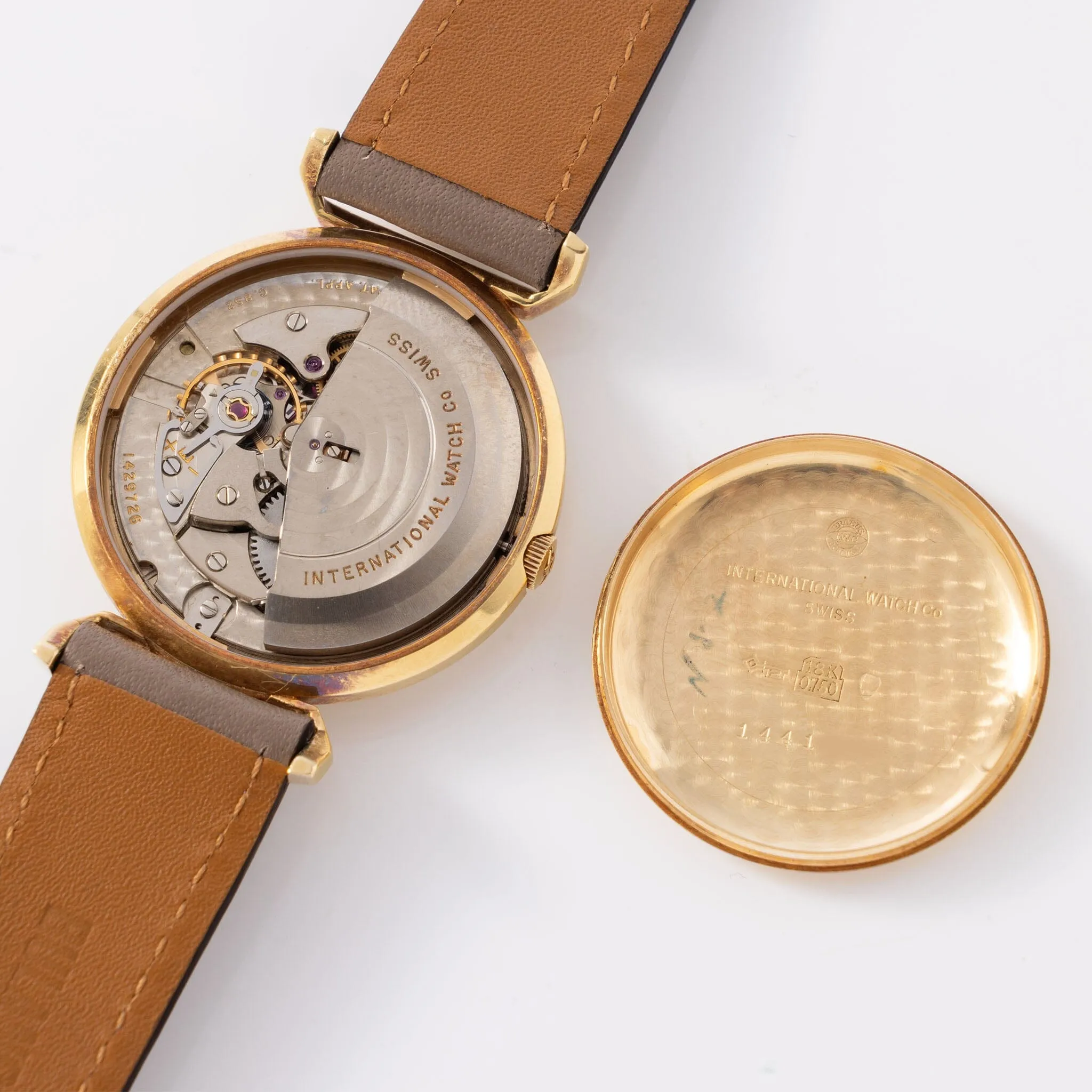 IWC Yellow Gold Dress Watch Double Signed Türler ref 600
