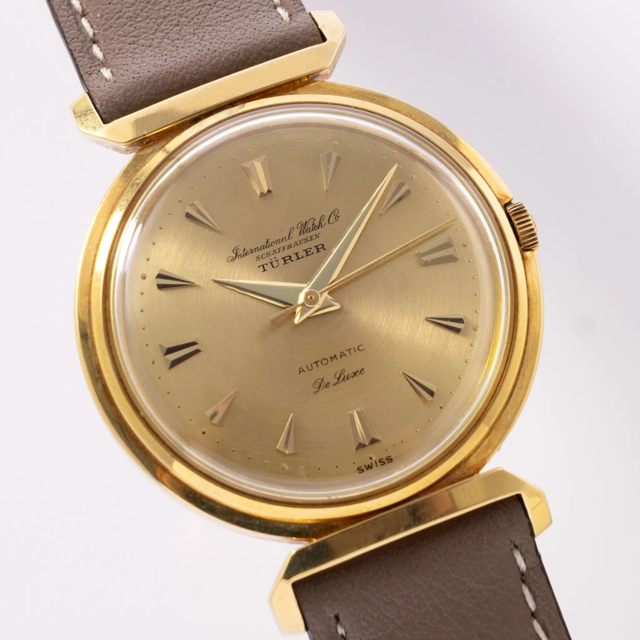 IWC Yellow Gold Dress Watch Double Signed Türler ref 600