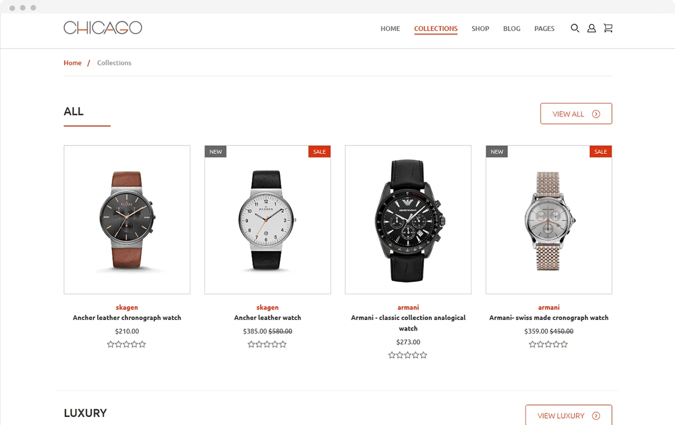Jewelry Store Chicago Shopify Theme