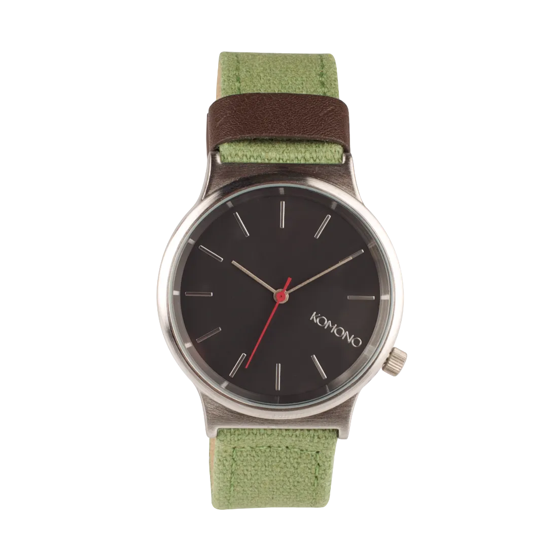 Komono Wizard Heritage Series Silver Army Watch