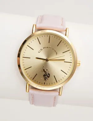 LADIES CLASSIC PINK STRAP WATCH