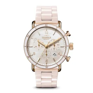 Ladies' Shinola The Canfield Sport Blush Ceramic Bracelet Watch S0120230478