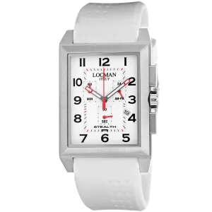 Locman Men's Classic White Dial Watch - 242WH2BK/WH