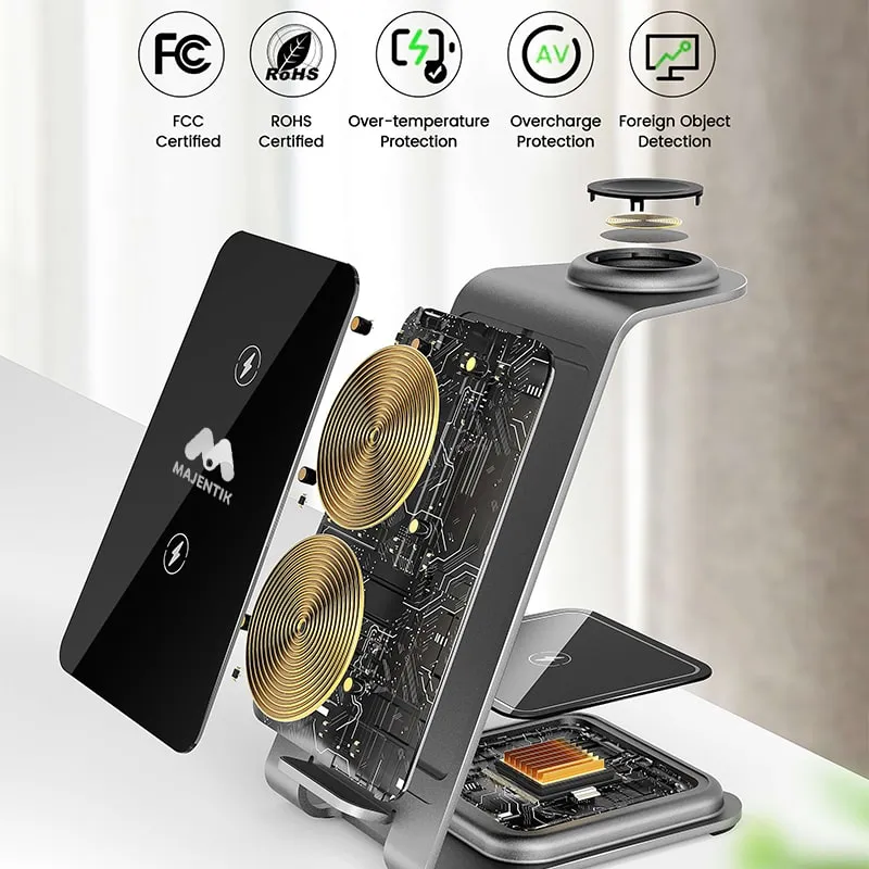 Majentik 3-in-1 Vertical Wireless Charging Stand