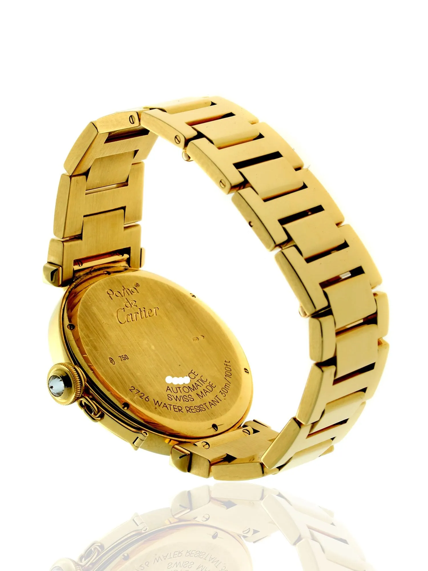 Mens Cartier Pasha Yellow Diamond Watch WJ1203H9