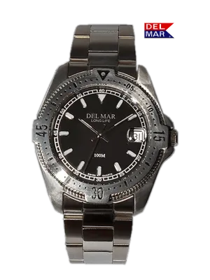 Men's Classic Admiral Stainless Steel Black Dial Dress Watch #50275