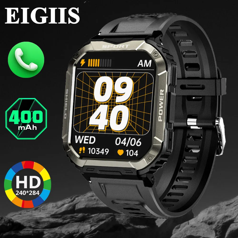 Military Smart Watch for Men (Answer/Dial Calls), 1.83" Touch Screen Tactical Smartwatch for Android Phones iPhone, Tough Rugged Outdoor Sports Fitness Tracker with Heart Rate/SpO2/Sleep