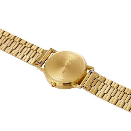 Mondaine Official Classic 36mm Gold Stainless Steel Watch A660.30314.16SBM