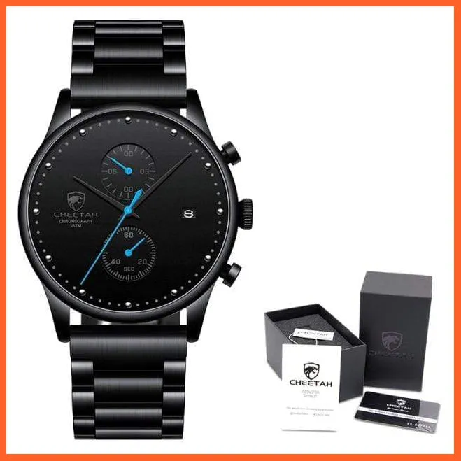 New Men Watches Brand Chronograph Quartz Watch | Mens Stainless Steel Waterproof Business Sports Watches