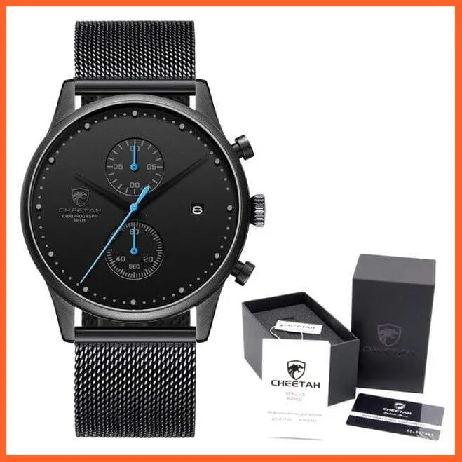 New Men Watches Brand Chronograph Quartz Watch | Mens Stainless Steel Waterproof Business Sports Watches