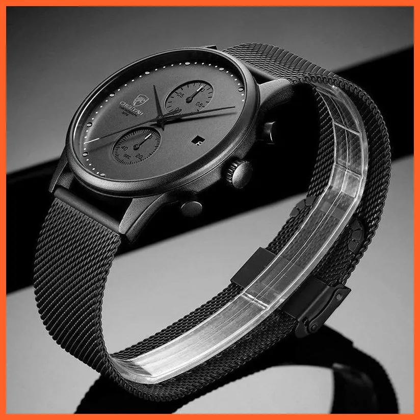 New Men Watches Brand Chronograph Quartz Watch | Mens Stainless Steel Waterproof Business Sports Watches