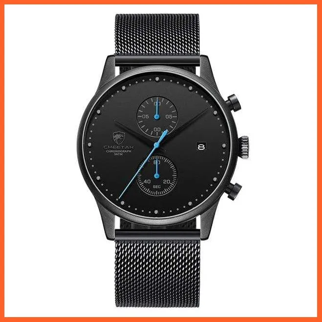 New Men Watches Brand Chronograph Quartz Watch | Mens Stainless Steel Waterproof Business Sports Watches