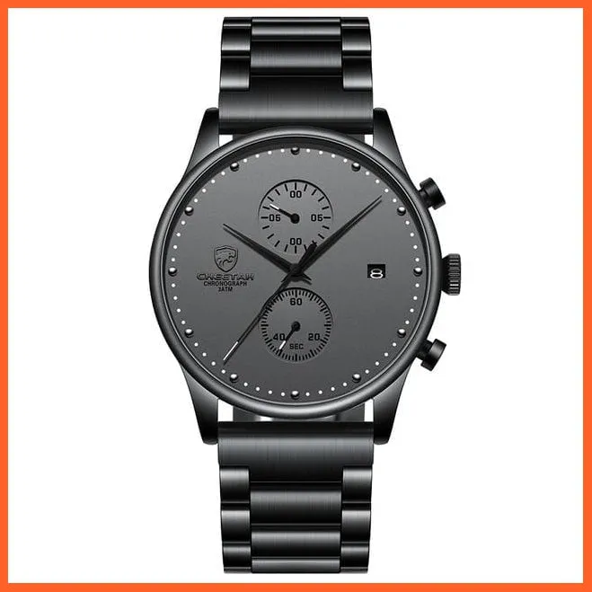 New Men Watches Brand Chronograph Quartz Watch | Mens Stainless Steel Waterproof Business Sports Watches