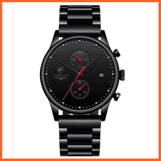 New Men Watches Brand Chronograph Quartz Watch | Mens Stainless Steel Waterproof Business Sports Watches