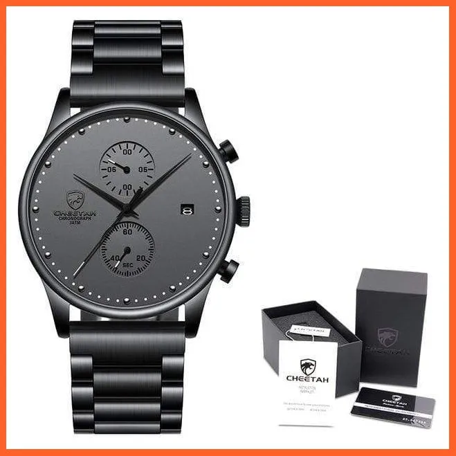New Men Watches Brand Chronograph Quartz Watch | Mens Stainless Steel Waterproof Business Sports Watches