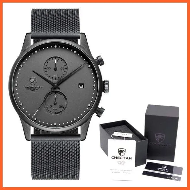 New Men Watches Brand Chronograph Quartz Watch | Mens Stainless Steel Waterproof Business Sports Watches