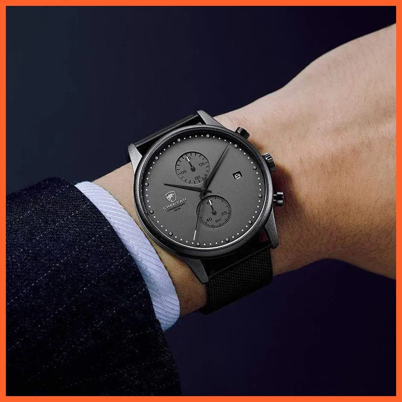New Men Watches Brand Chronograph Quartz Watch | Mens Stainless Steel Waterproof Business Sports Watches