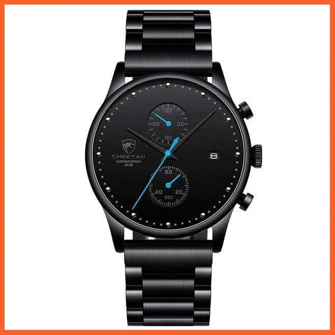 New Men Watches Brand Chronograph Quartz Watch | Mens Stainless Steel Waterproof Business Sports Watches