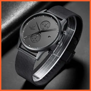New Men Watches Brand Chronograph Quartz Watch | Mens Stainless Steel Waterproof Business Sports Watches