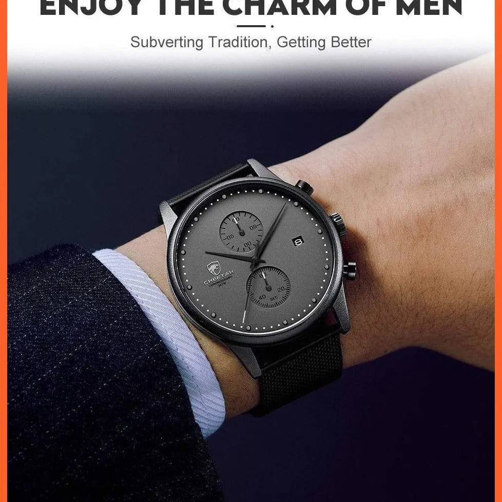 New Men Watches Brand Chronograph Quartz Watch | Mens Stainless Steel Waterproof Business Sports Watches