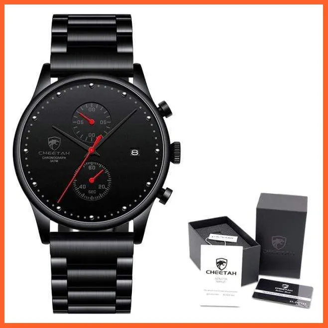 New Men Watches Brand Chronograph Quartz Watch | Mens Stainless Steel Waterproof Business Sports Watches