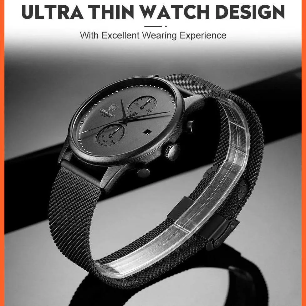 New Men Watches Brand Chronograph Quartz Watch | Mens Stainless Steel Waterproof Business Sports Watches