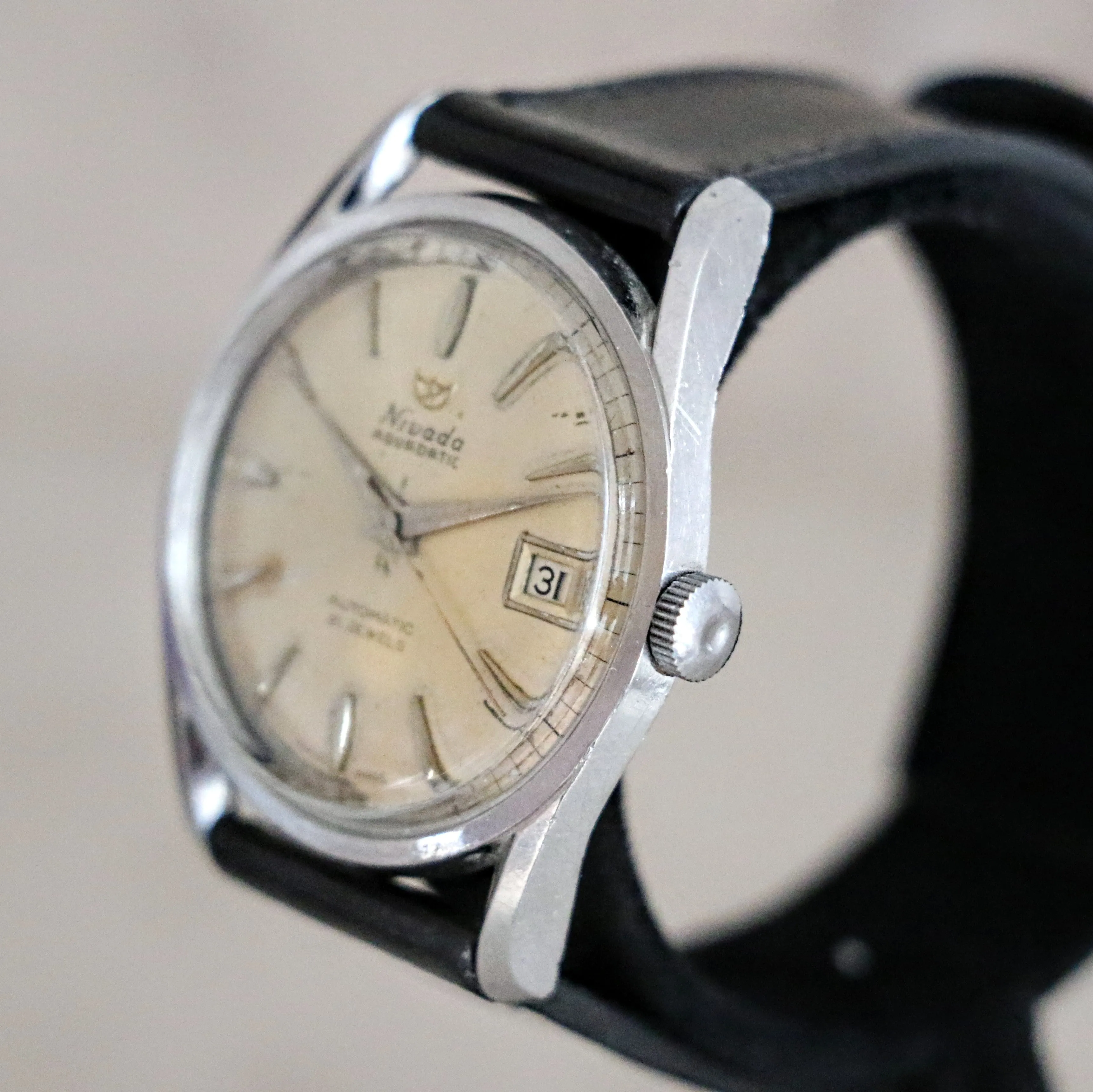 NIVADA Aquadatic Automatic Watch 21 Jewels Cal. ETA 2452 Swiss Made Wristwatch