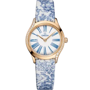 Omega De Ville Mini Trésor 26 mm, Moonshine™ gold on toile de Jouy