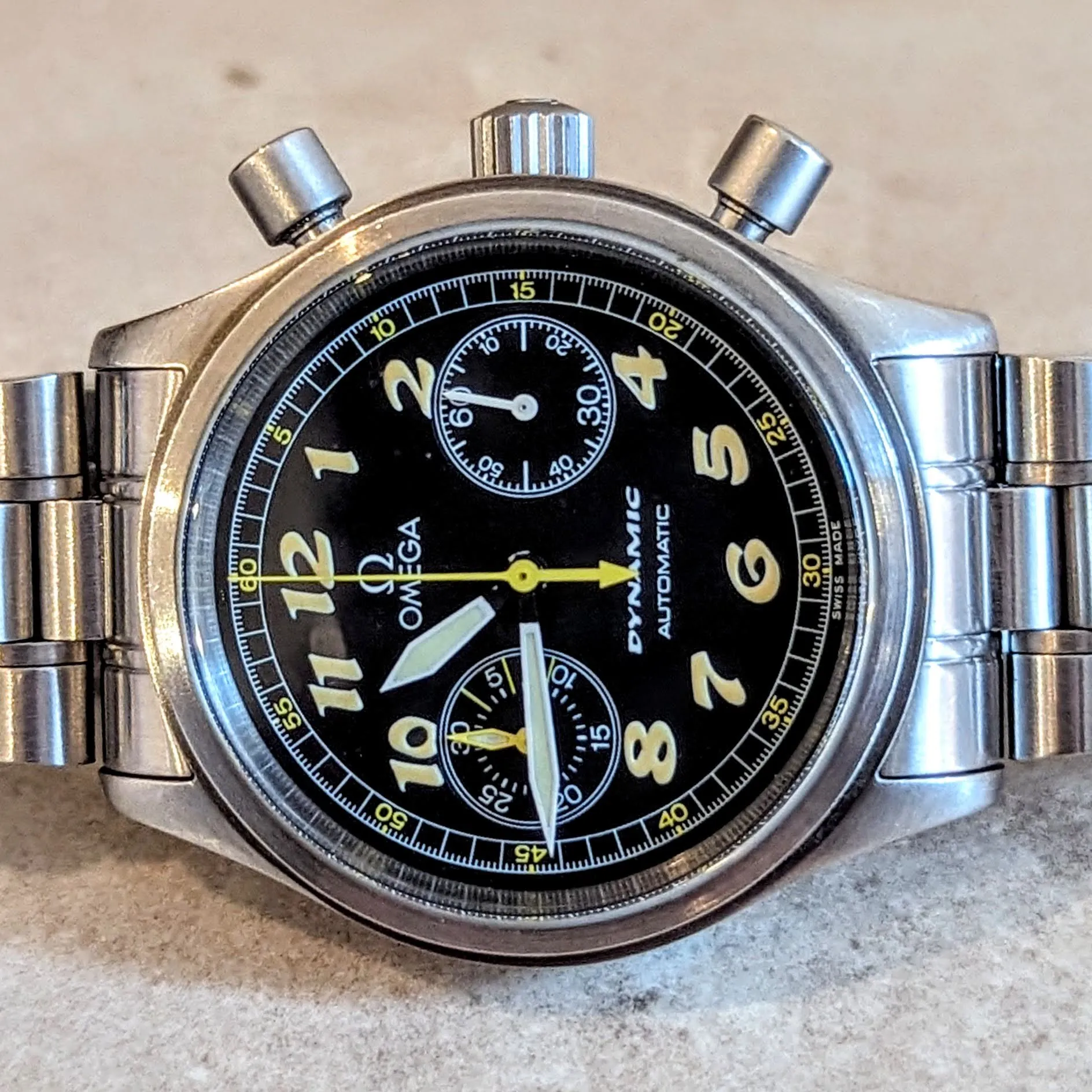 OMEGA Dynamic Chronograph Automatic Watch Ref. 175.0310 44 Jewels Wristwatch