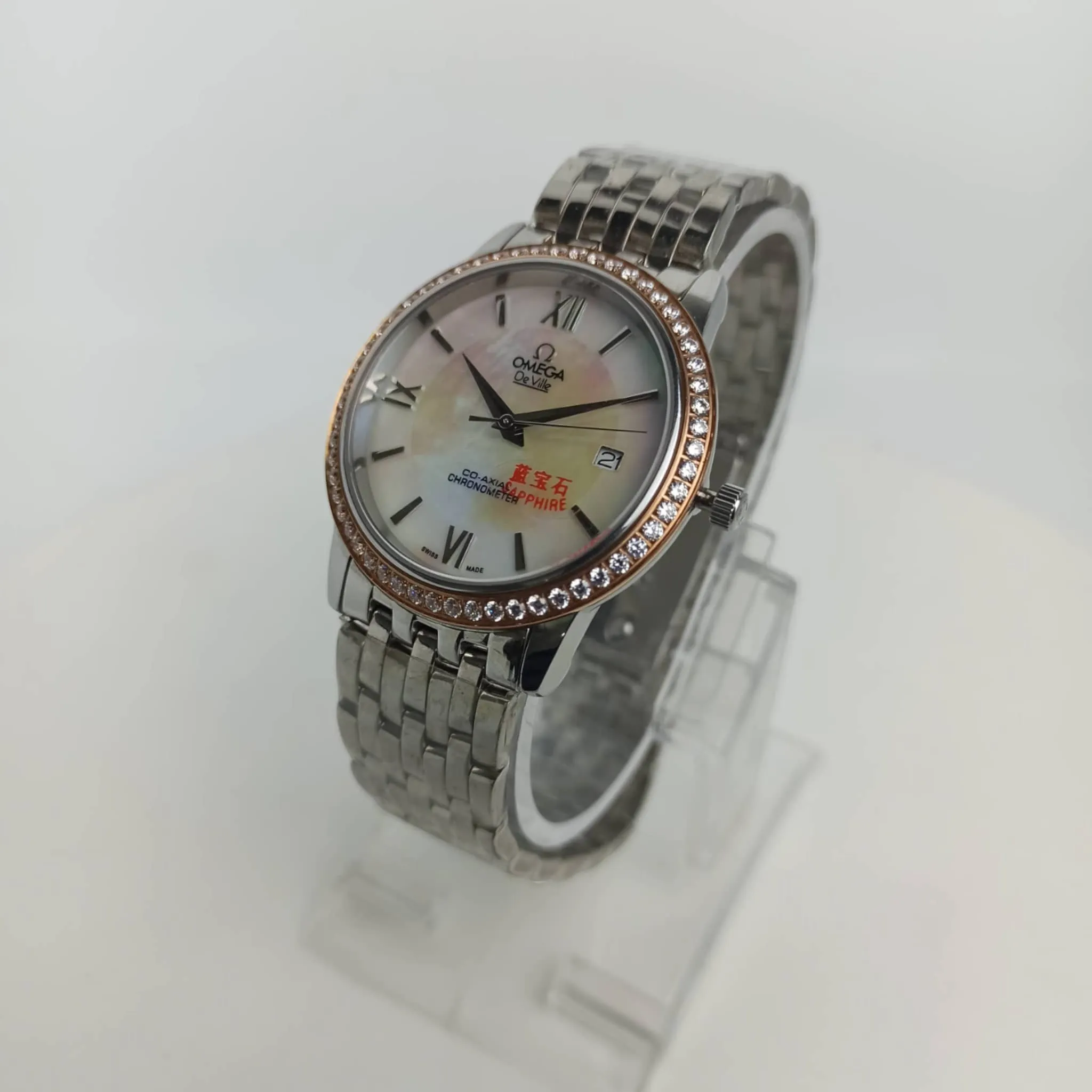 Omega – High Quality – De Ville – Pearl Dial - 38mm – Women's Watch