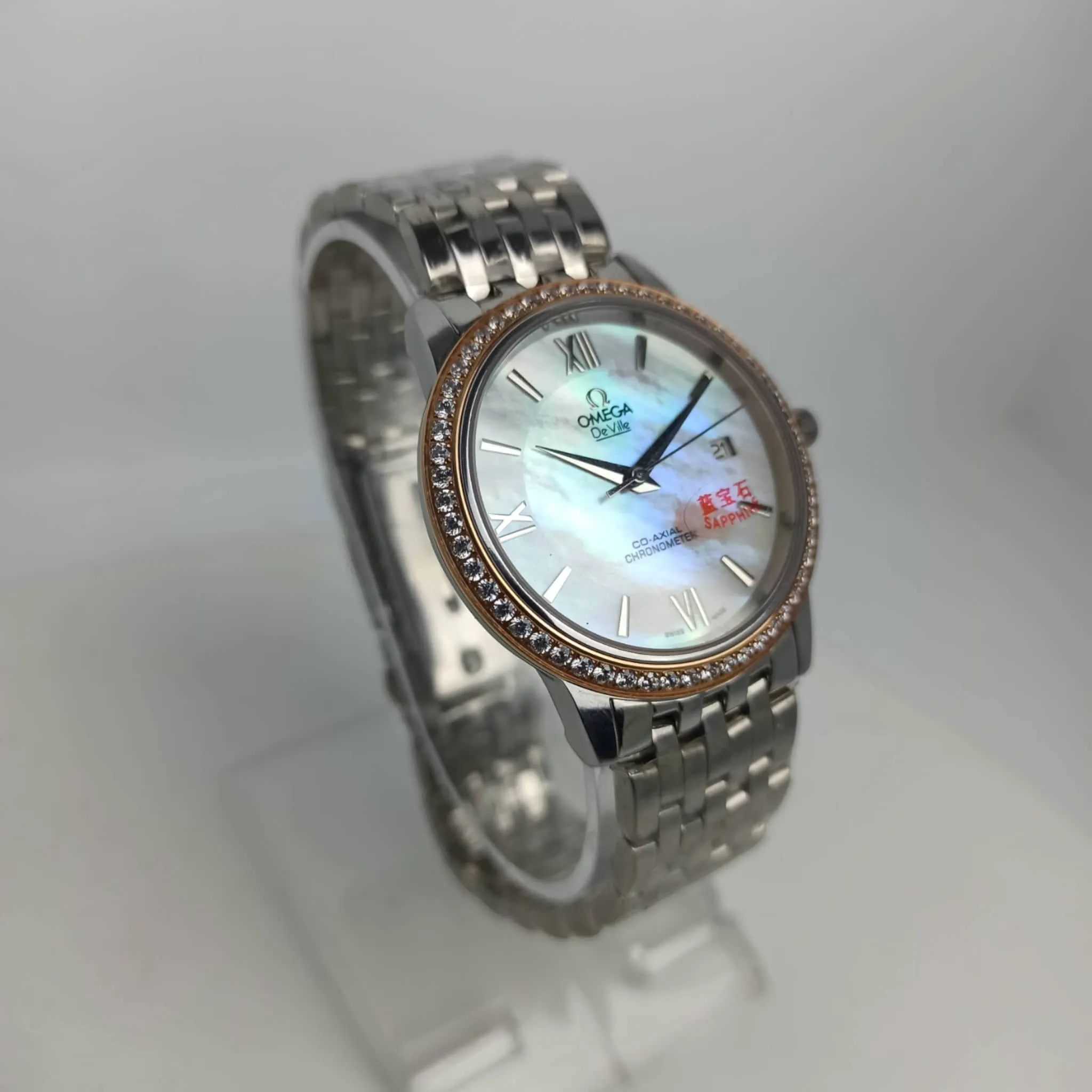 Omega – High Quality – De Ville – Pearl Dial - 38mm – Women's Watch
