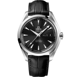 Omega Seamaster Aqua Terra 150M 43 mm, steel on leather strap