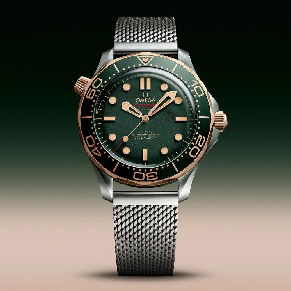 OMEGA Seamaster Diver 300M 42mm Green Dial Bronze Gold and Titanium Automatic Gents Watch 21090422010001