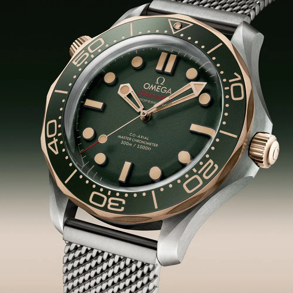 OMEGA Seamaster Diver 300M 42mm Green Dial Bronze Gold and Titanium Automatic Gents Watch 21090422010001